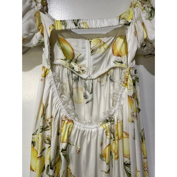 For Love & Lemons Serafina Floral Mini Dress Size Medium NWT Flirty Feminine - Picture 13 of 15